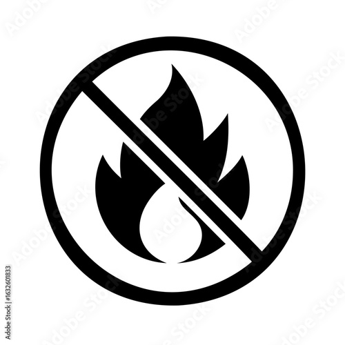 No Fire Symbol Vector Transparent Background High Quality Icon