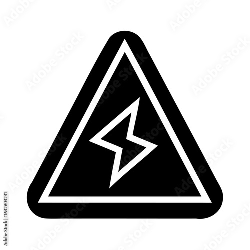 Cautionary Symbol for High Voltage Electrical Hazard Warning Sign
