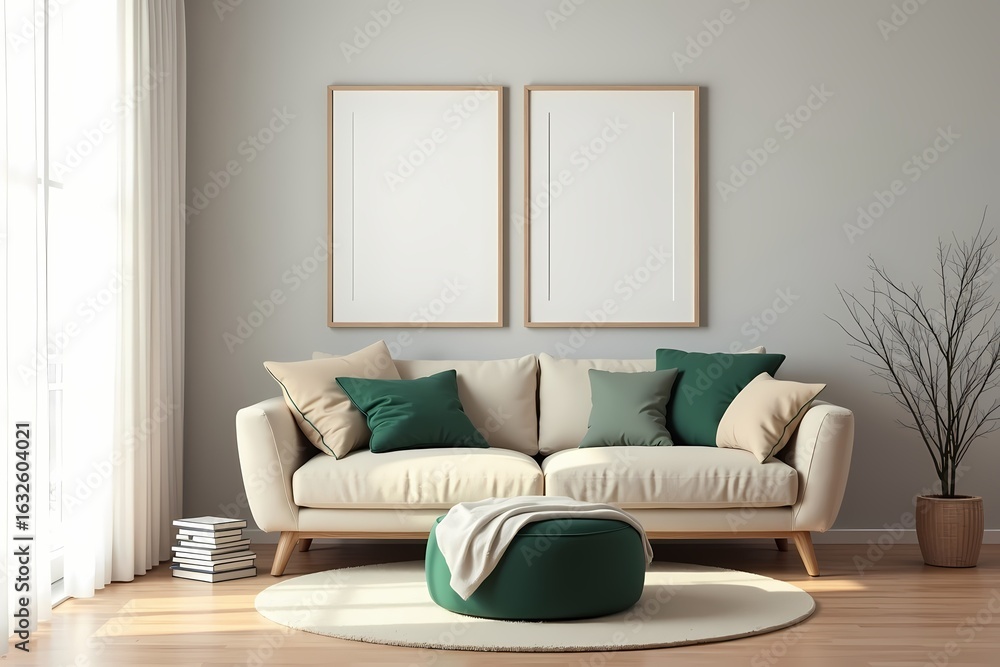 Fototapeta premium modern living room with sofa