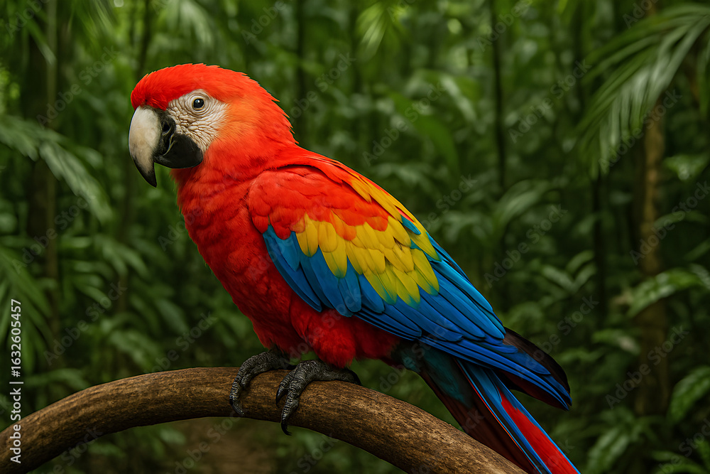 Obraz premium Big parrot in the jungle 