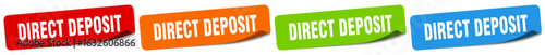 direct deposit sticker. direct deposit sticker set on white background