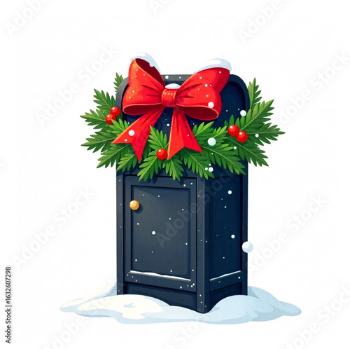 Mail box, post box Christmas decoration