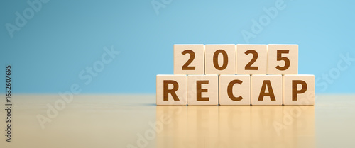 Wooden toy cubes forming the text 