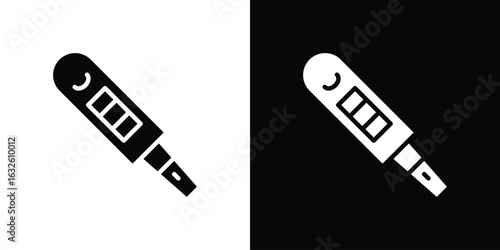 Pregnancy test icon in flat style, filled black symbol