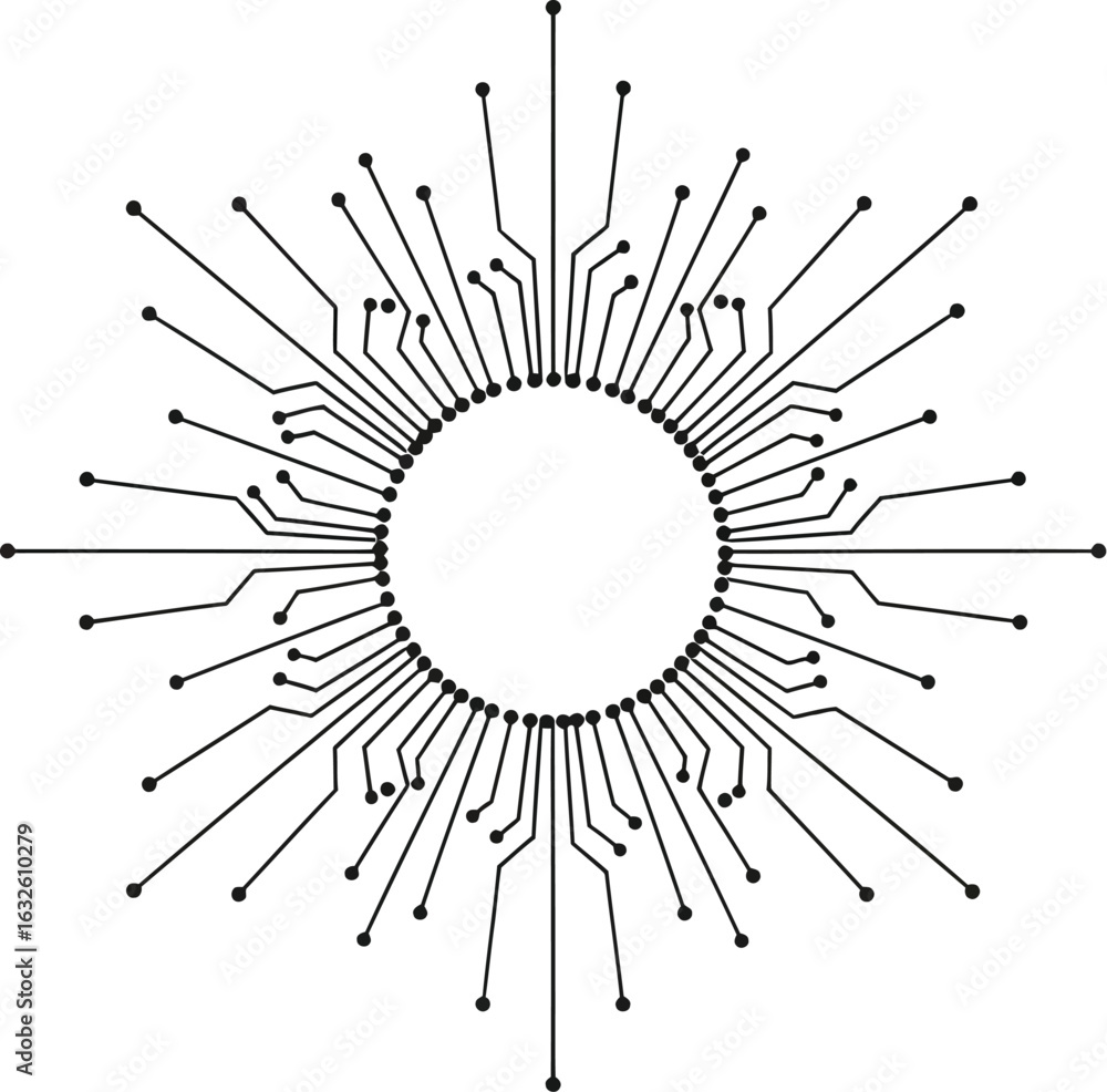 Fototapeta premium Abstract technology circuit board connection vector design
