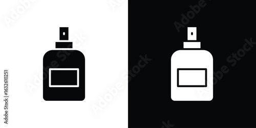 Perfume icon in flat style, filled black symbol