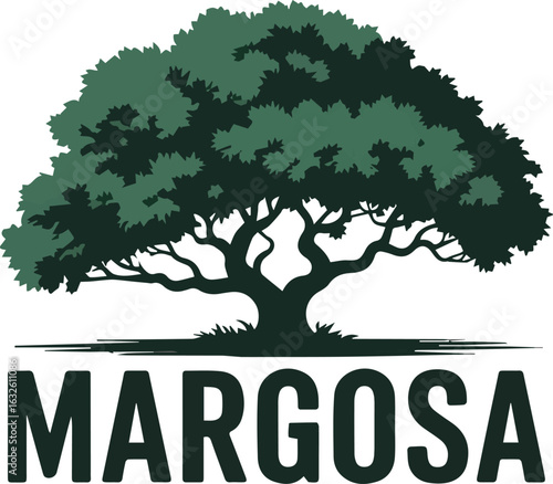 Margosa Tree Vector Style Illustration