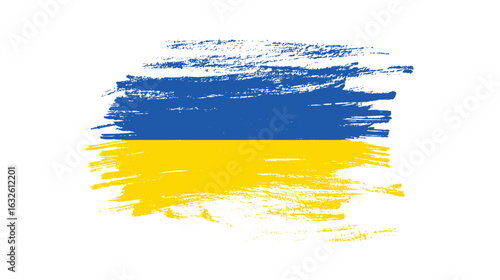 Ukrainian national flag in grunge style