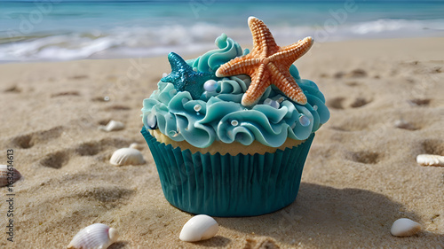 Fototapeta Naklejka Na Ścianę i Meble -  starfish and shells on the beach