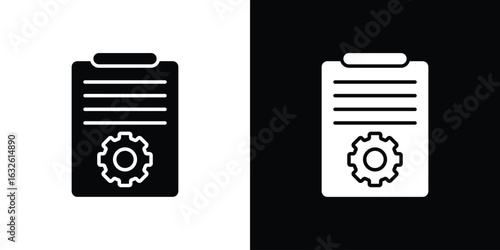 Compile icon in flat style, filled black symbol