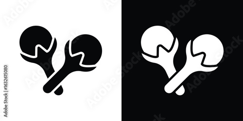 Cloves icon in flat style, filled black symbol
