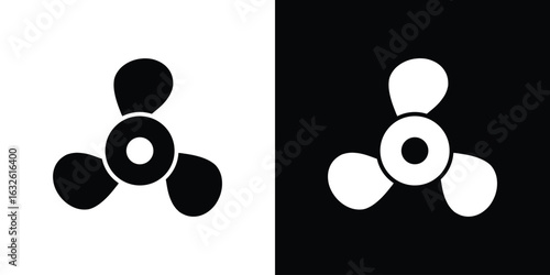 Boat screw icon in flat style, filled black symbol