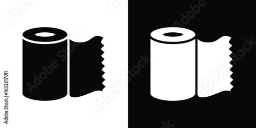 Bandage roll icon in flat style, filled black symbol