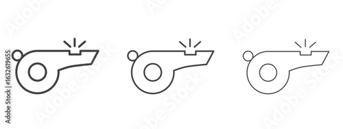 Whistle icon in Line Art Style for Design collection