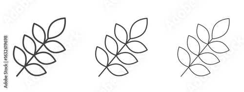 Wheat grain icon in Line Art Style for Design collection