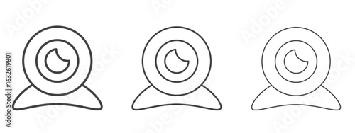Web camera icon in Line Art Style for Design collection