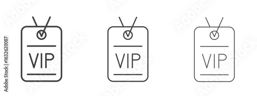 VIP icon in Line Art Style for Design collection
