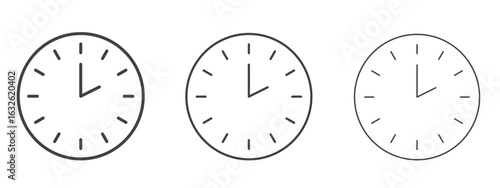 Time icon in Line Art Style for Design collection