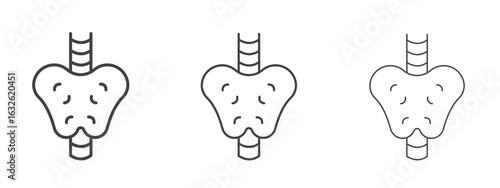 Thyroid icon in Line Art Style for Design collection