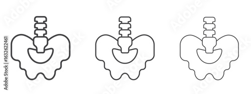 Pelvic area icon in Line Art Style for Design collection