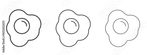 Omelet icon in Line Art Style for Design collection