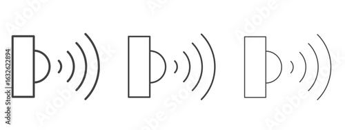 Motion sensor icon in Line Art Style for Design collection