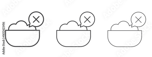 Lack of appsetite icon in Line Art Style for Design collection