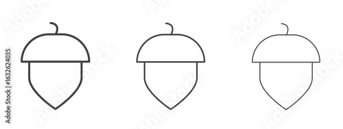 Hazelnut icon in Line Art Style for Design collection