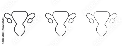Gynecology icon in Line Art Style for Design collection