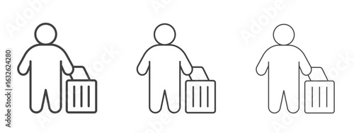 Guest icon in Line Art Style for Design collection
