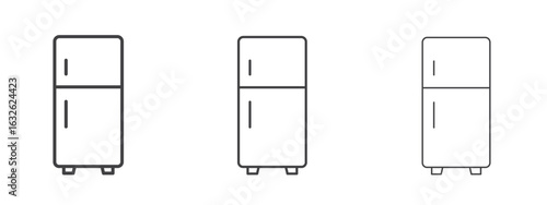 Fridge icon in Line Art Style for Design collection