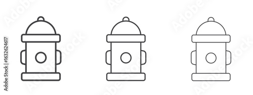 Fire hydrant icon in Line Art Style for Design collection