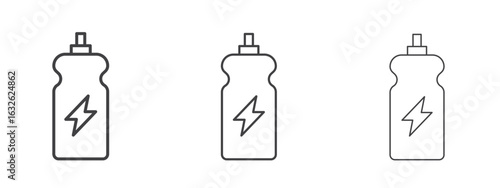 Energy drink icon in Line Art Style for Design collection