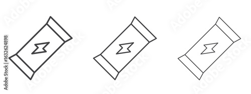 Energy bar icon in Line Art Style for Design collection