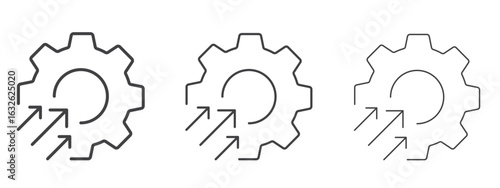 Efficiency icon in Line Art Style for Design collection