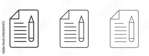 Declarations icon in Line Art Style for Design collection