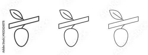 Cocoon icon in Line Art Style for Design collection