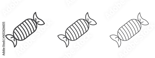 Candy icon in Line Art Style for Design collection