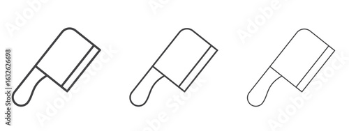 Butcher knife icon in Line Art Style for Design collection