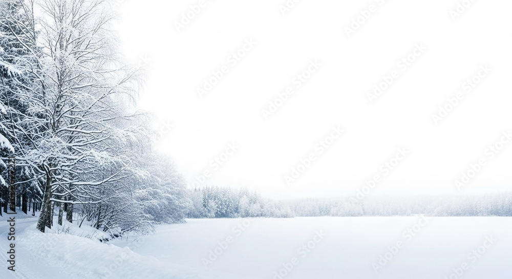 Fototapeta premium winter landscape with snow