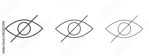 Blindness icon in Line Art Style for Design collection