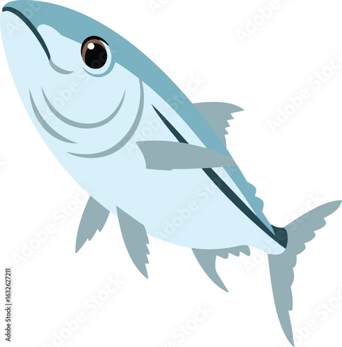 Majestic albacore tuna vector illustration art