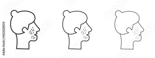 Acne icon in Line Art Style for Design collection