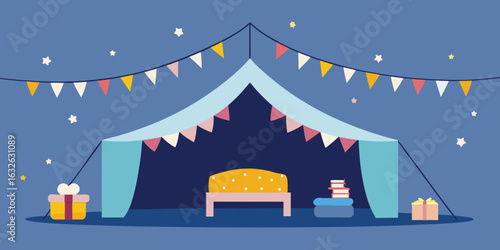 cozy blanket fort birthday fairy lights
