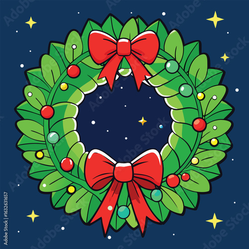 christmas wreath with bells