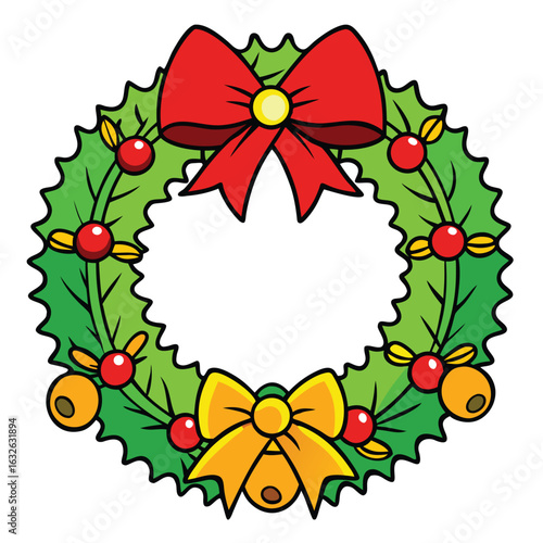 christmas wreath with bells