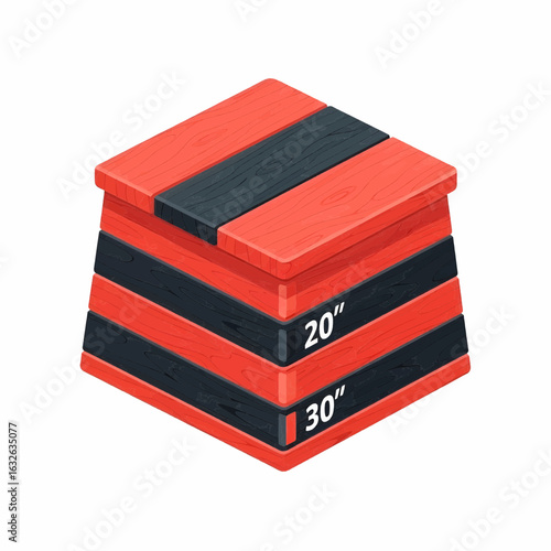 Stacked foam jump box platform for plyometric fitness training