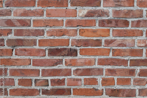 Tekstura starego muru z czerwonej cegły