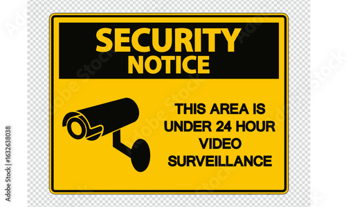 CCTV secuurity notice 24 hours surveillance
