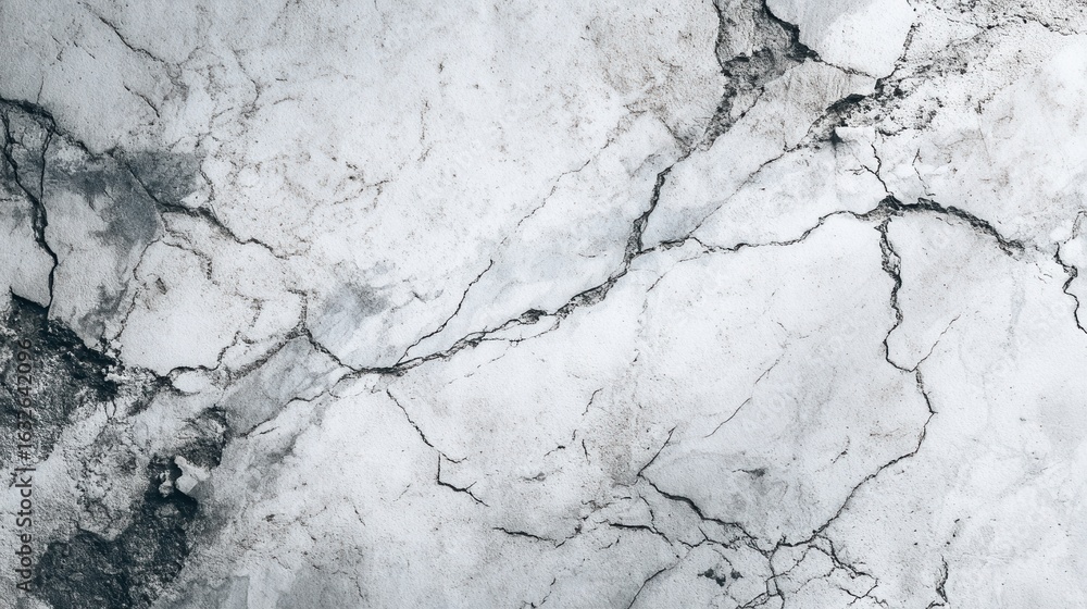Obraz premium cracked white textured wall